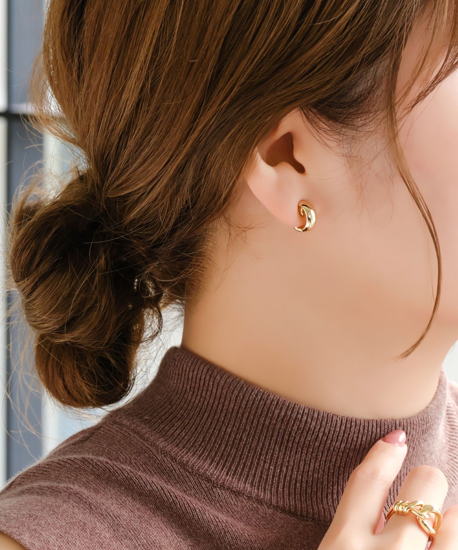  「【金属アレルギー対応】2wayワンタッチモードマグネットイヤリング　ゴールド」|イヤリング|