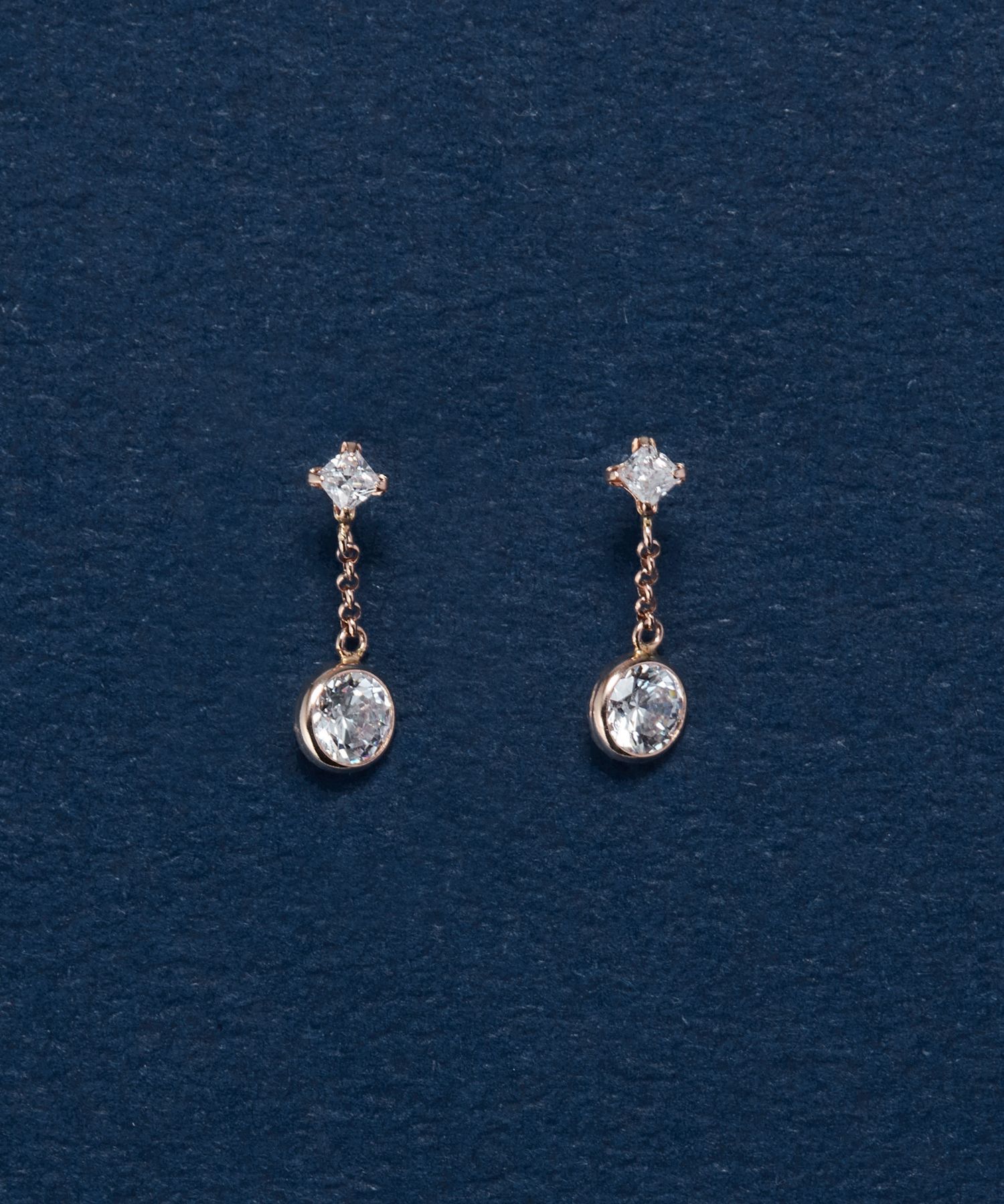 Phoebe「【 K10 】ティアーズビジューピアス　ローズゴールド/BOX付き」|ピアス|ピンクゴールド