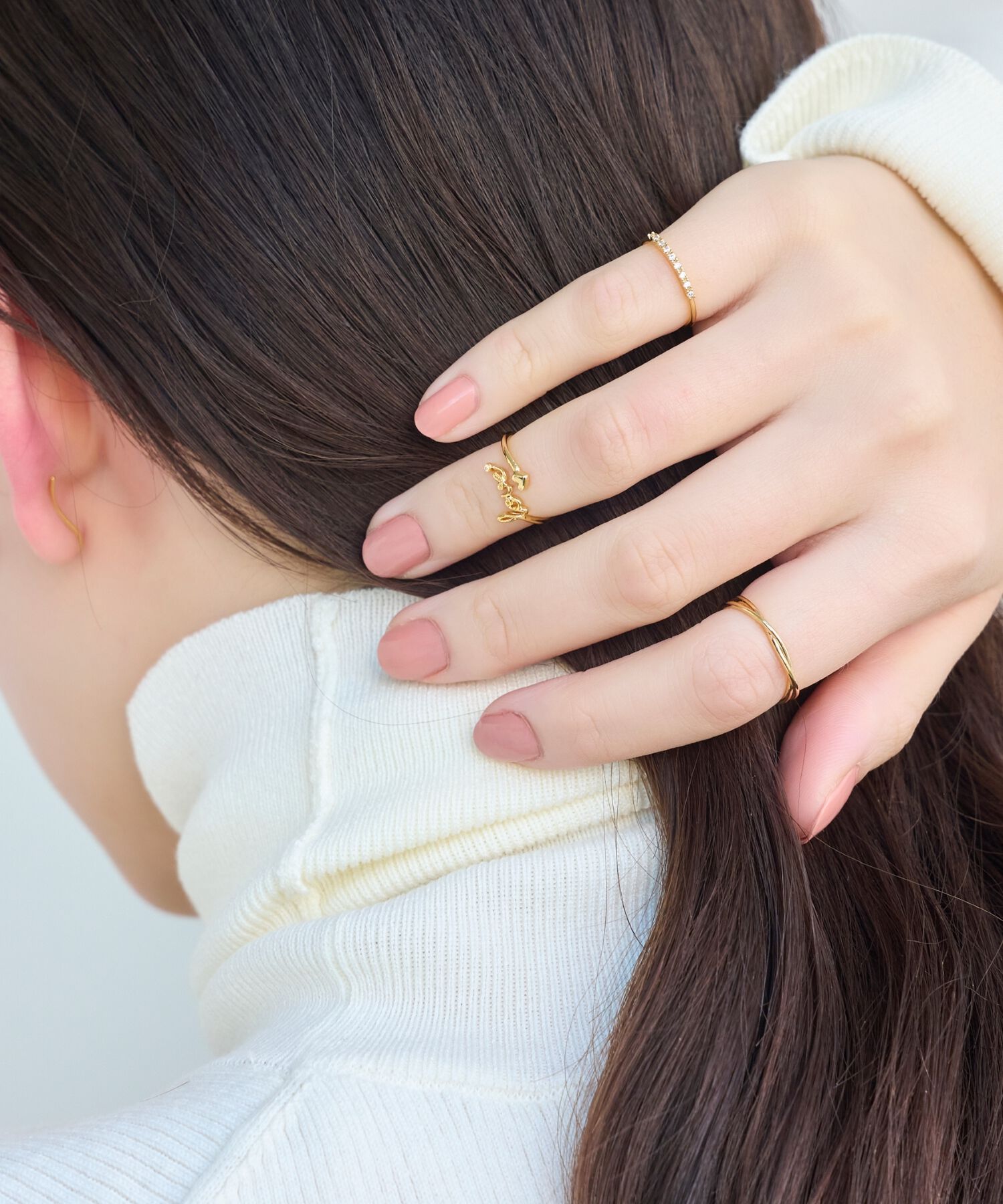 Phoebe「ラッキーレターピンキーリング(ラブ)」|リング|