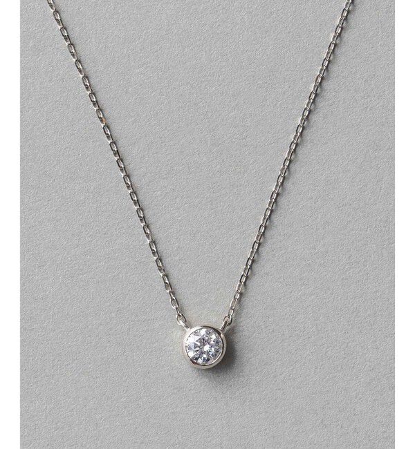 ete「PT900/850 ダイヤモンド 0.2ct ネックレス「ブライト」」|ネックレス|プラチナム
