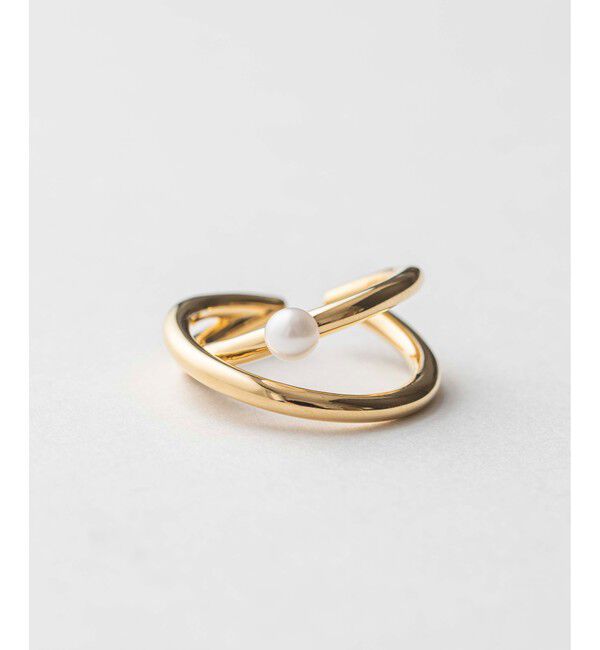 ete「パール リングカフ」|リング|イエローゴールド