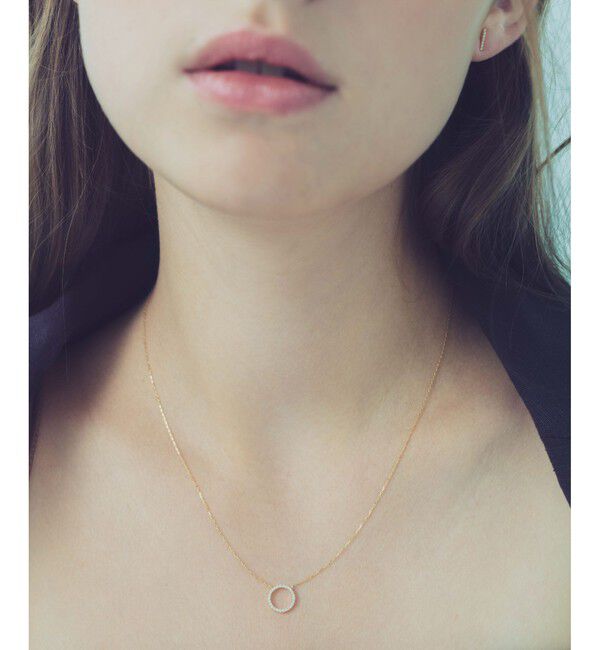 ete「K18YG パーティクル サークル ネックレス」|ネックレス|