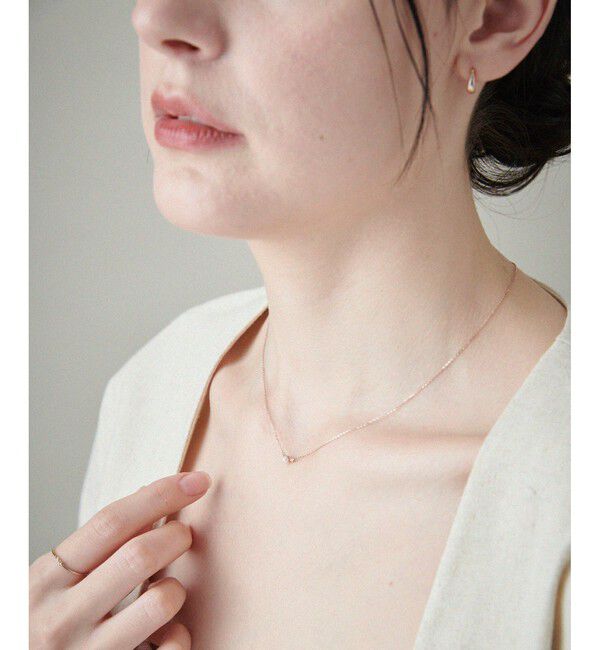 ete「K10MPG レイヤー パール/ダイヤモンド ネックレス」|ネックレス|