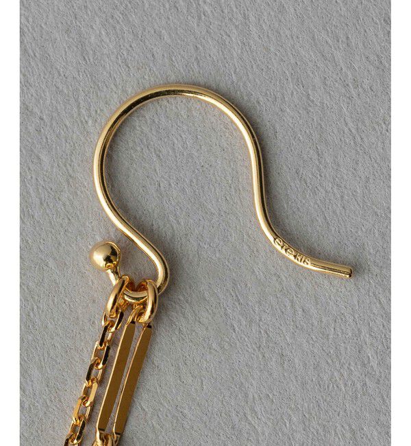 ete「ラブラドーライト チェーン ピアス」|ピアス|