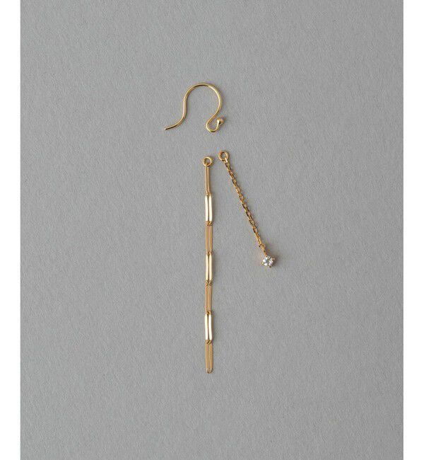 ete「ラブラドーライト チェーン ピアス」|ピアス|