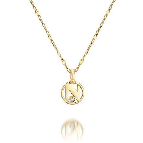 STAR JEWELRY「INITIAL STAR CHARM (N)」|ネックレス|イエローゴールド