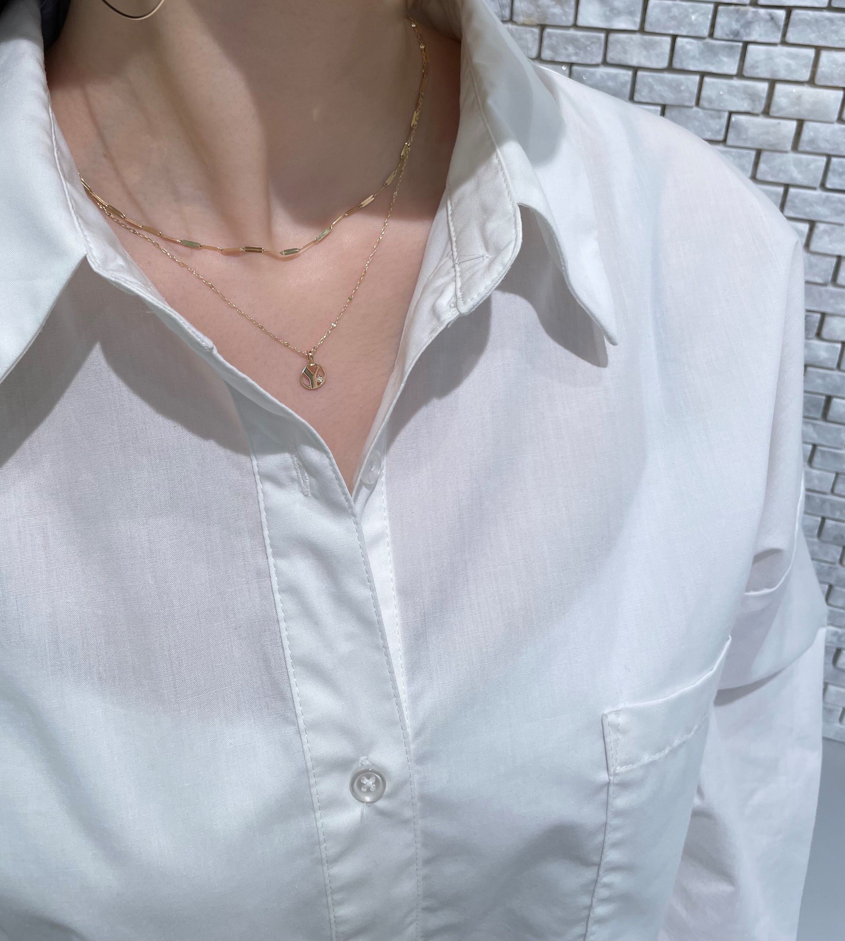 STAR JEWELRY「INITIAL STAR CHARM (Y)」|ネックレス|