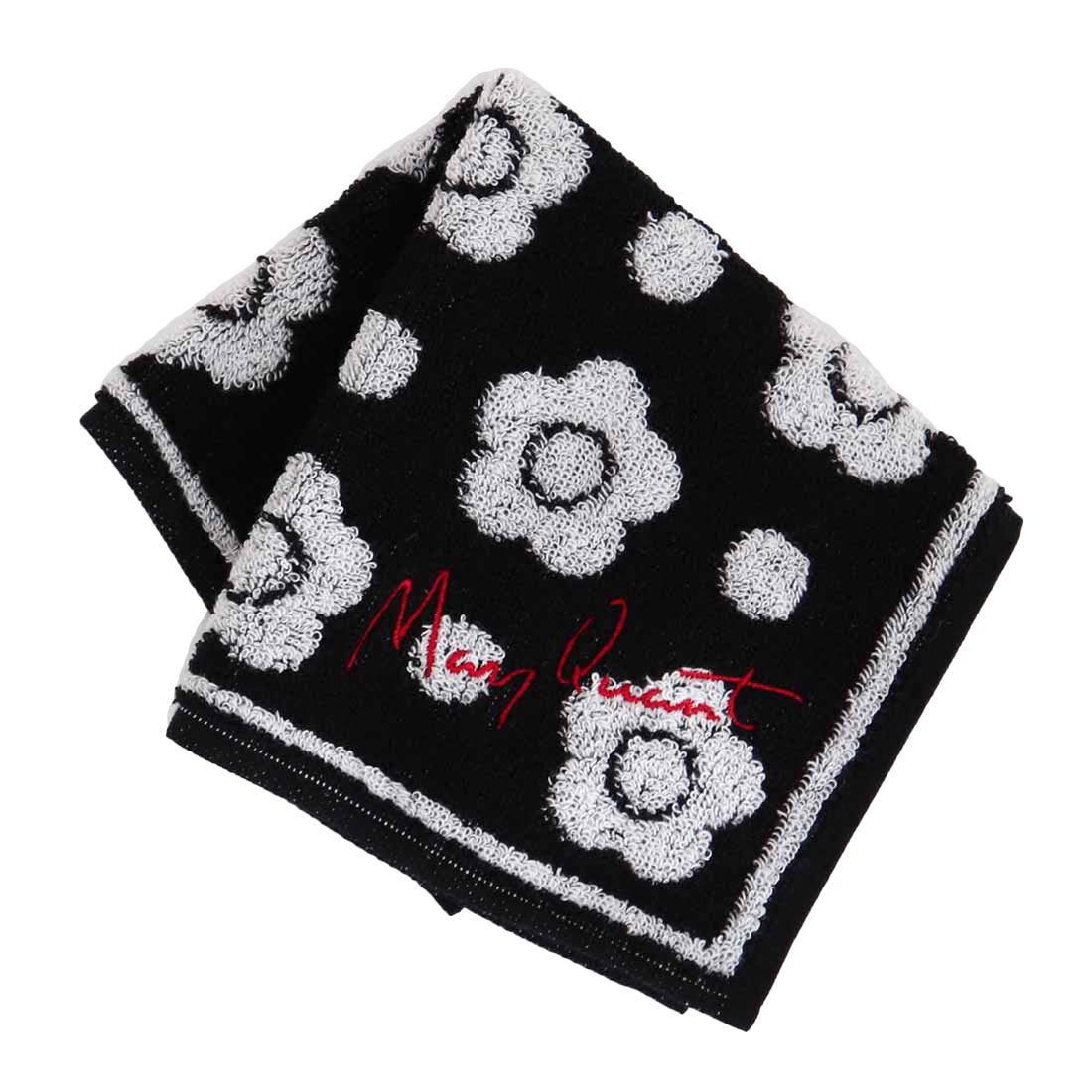  「MARY QUANT タオルハンカチ＜デイジー＆ドット＞」|タオル|ブラック