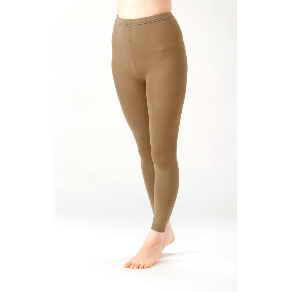 BACKYARD FAMILY「スパッツ レディース 通販 シルク 100% 内側 レギンス 10分丈 薄型 タイツ あったか」|レギンス・スパッツ|ブラウン1