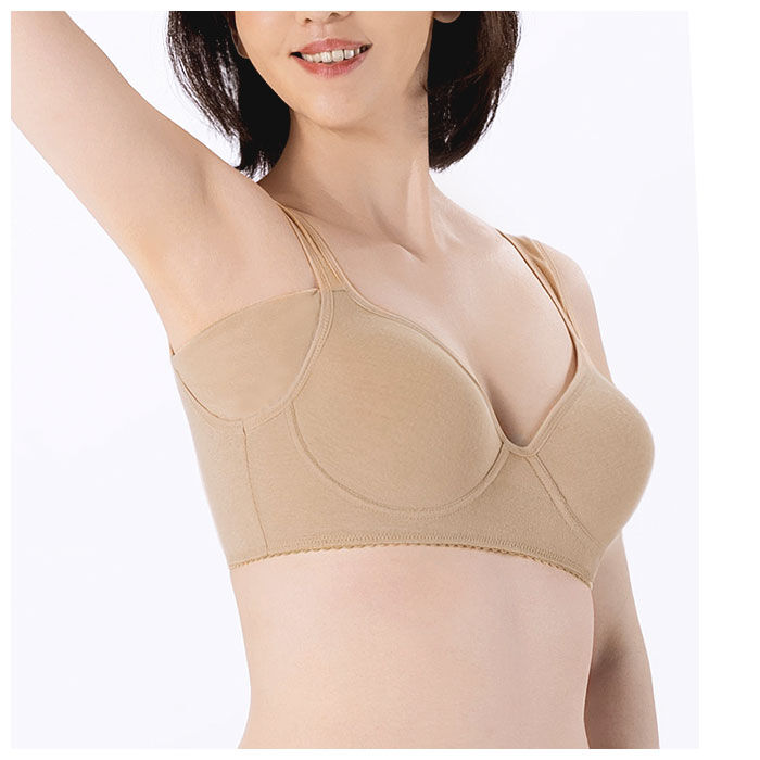 BACKYARD FAMILY「ノンワイヤー 綿 ブラジャー 通販 綿100% 脇汗ガードブラ 汗取りインナー 脇汗パッド」|インナー|