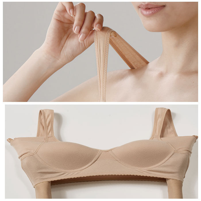 BACKYARD FAMILY「ノンワイヤー 綿 ブラジャー 通販 綿100% 脇汗ガードブラ 汗取りインナー 脇汗パッド」|インナー|