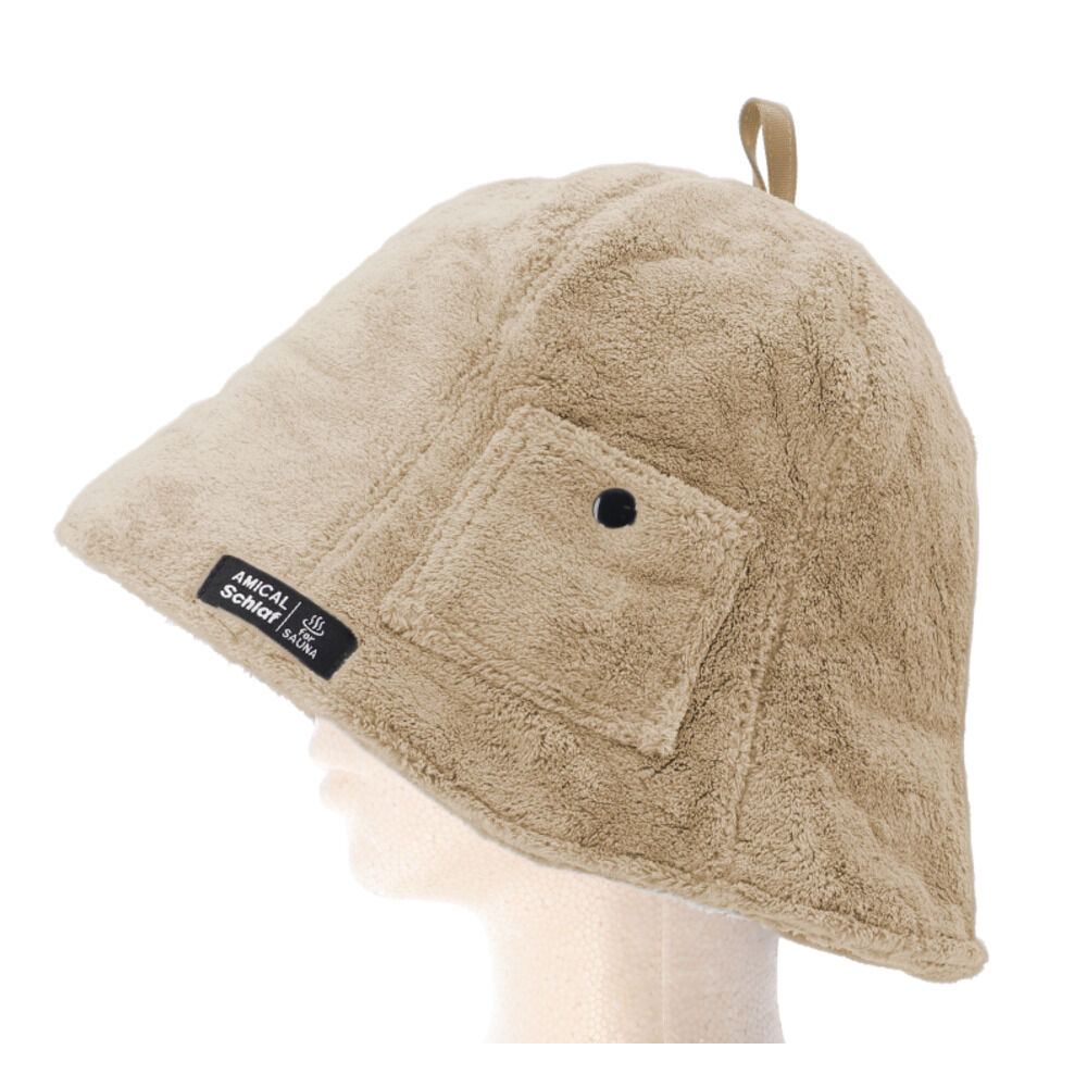 BACKYARD FAMILY「ベル型 サウナハット タオル生地 通販 サウナ帽子 サウナキャップ サウナ ハット キャップ 帽子」|タオル|ベージュ1