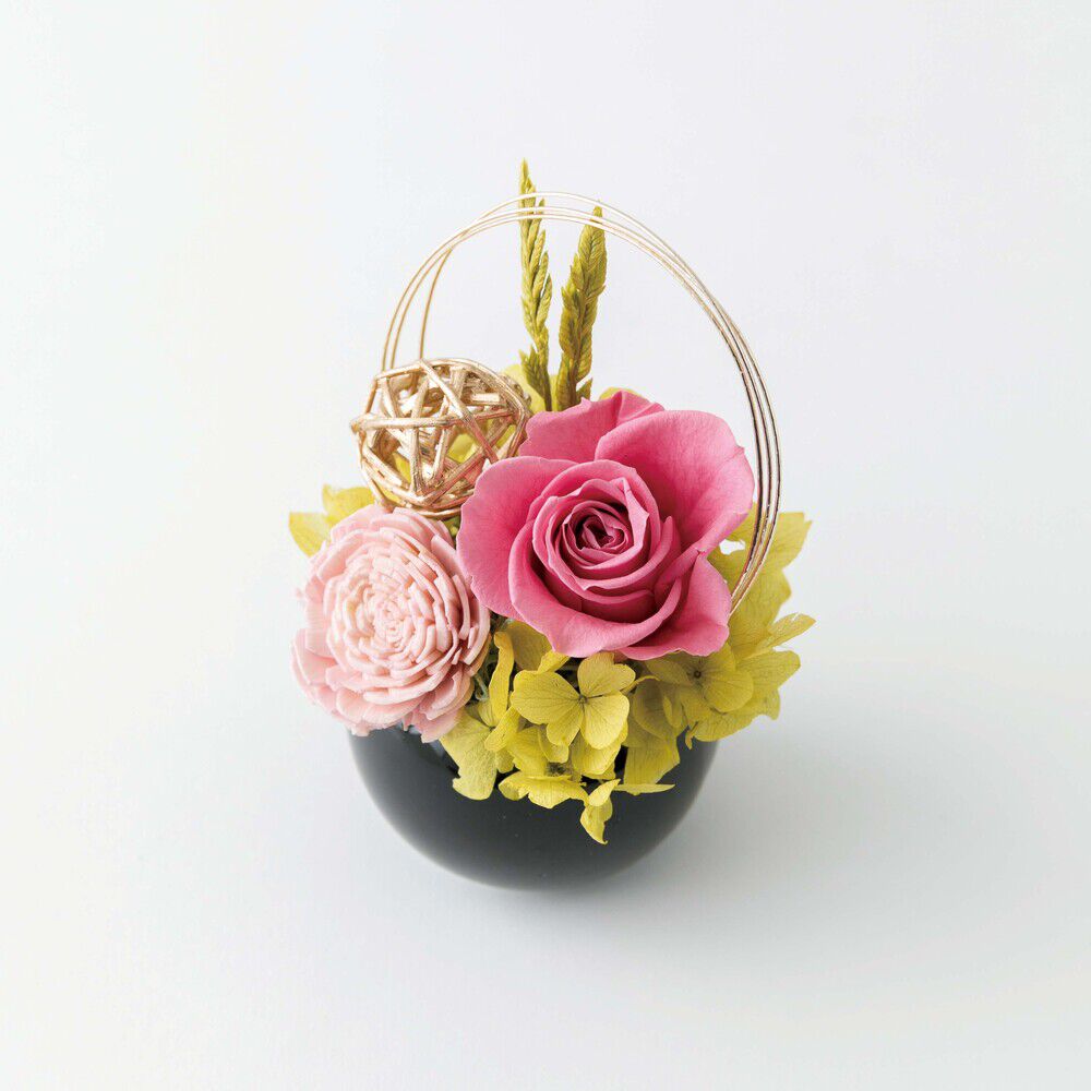 BACKYARD FAMILY「Temari てまり フラワーアレンジメント 通販 プリザーブドフラワー プリザードフラワー」|その他|ピンク1