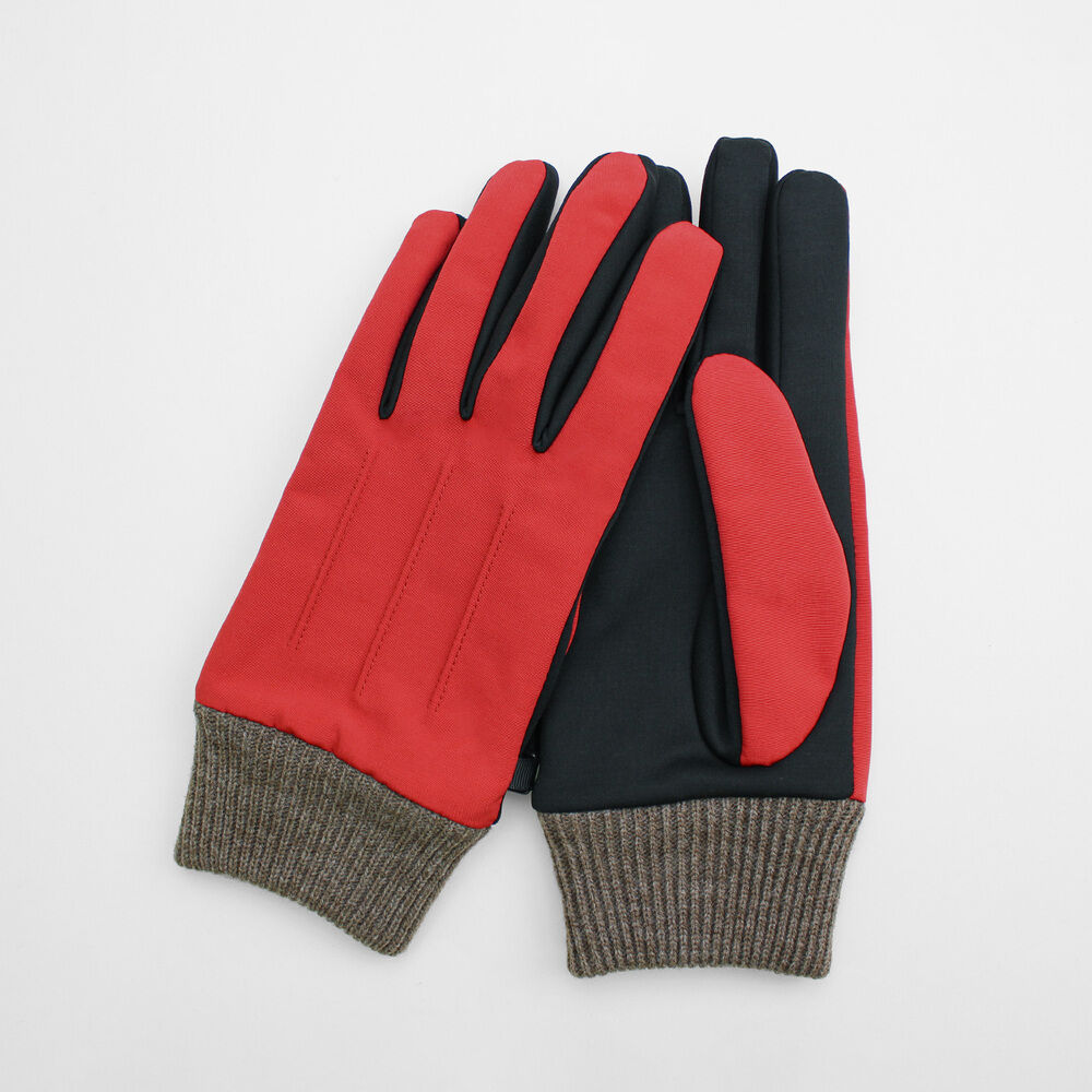 BACKYARD FAMILY「クロダ 手袋 メンズ 通販 グローブ 手ぶくろ スマートフォン対応 スマホ 対応 ナイロングローブ」|手袋|レッド1