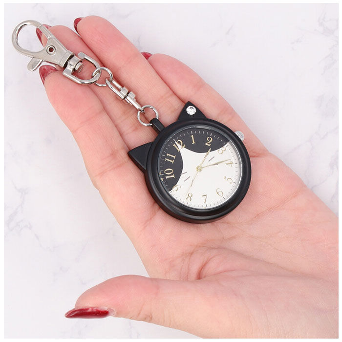 BACKYARD FAMILY「catmint キャットミント キーホルダーウォッチ ネコ型 通販 時計 アナログ時計 ウオッチ」|腕時計|