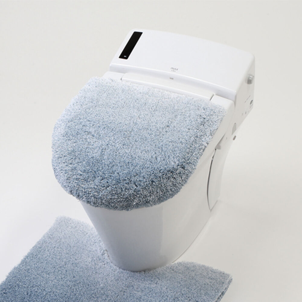 BACKYARD FAMILY「グラデ 兼用フタカバー 通販 ふたカバー 蓋カバー カバー トイレ シンプル 無地 グラデーション」|トイレタリー・ランドリーグッズ|ブルー1