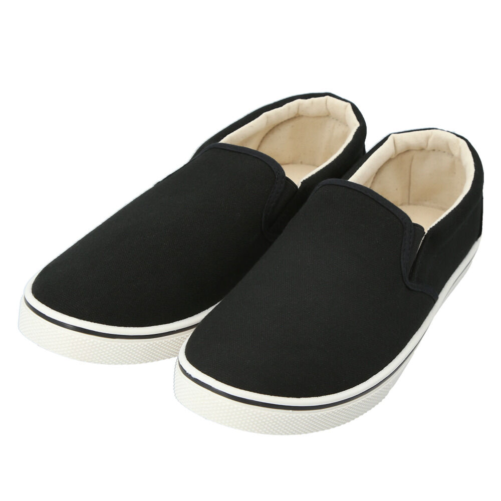 BACKYARD FAMILY「スリッポン メンズ スニーカー 通販 おしゃれ シンプル 無地 カジュアル 男性用」|スリッポン|ブラック2