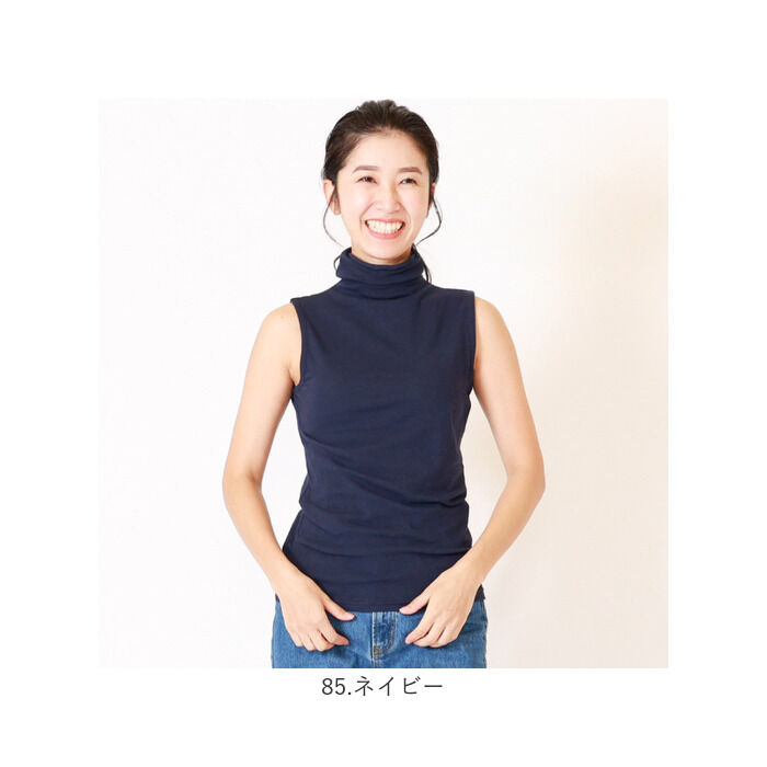 BACKYARD FAMILY「ボトルネック プルオーバー タンクトップ 通販 カットソー ノースリーブ ハイネック」|Tシャツ・カットソー|