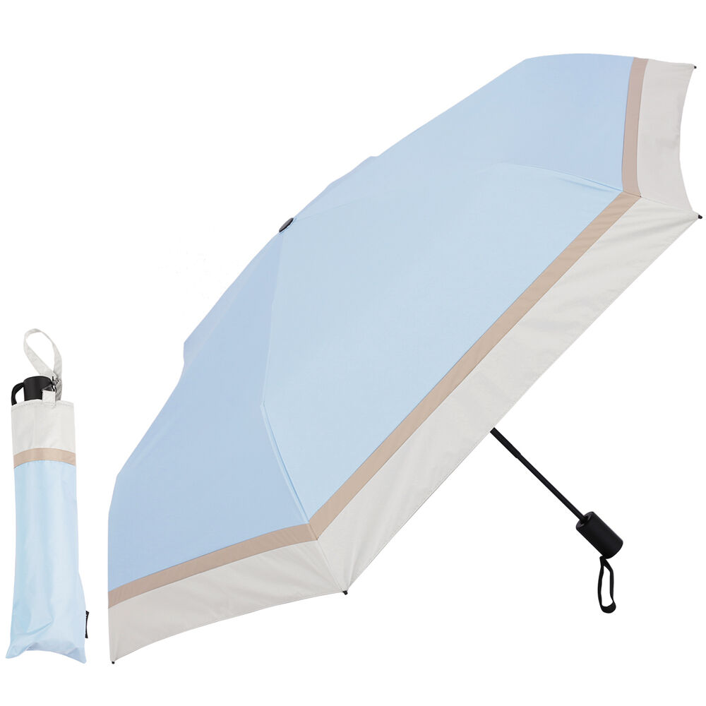 BACKYARD FAMILY「KIZAWA 折りたたみ傘 通販 日傘 折りたたみ 完全遮光 傘 53cm 折畳み傘 晴雨兼用」|傘|ホワイト1