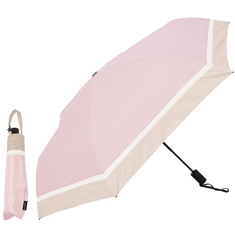 BACKYARD FAMILY「KIZAWA 折りたたみ傘 通販 日傘 折りたたみ 完全遮光 傘 53cm 折畳み傘 晴雨兼用」|傘|ベージュ4