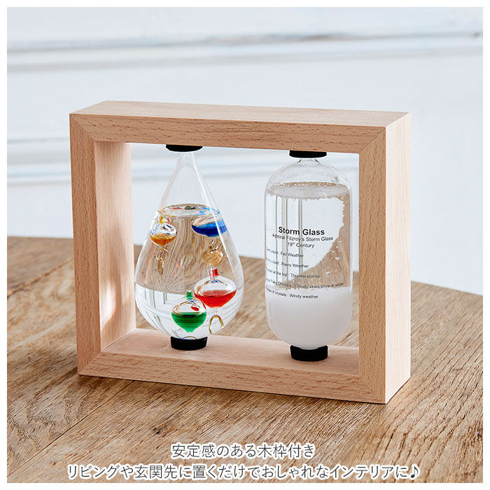 BACKYARD FAMILY「温度計＆ストームグラス 通販 気象計 天気予報 温度計 天気管 ガリレオ温度計 ガリレオ」|その他|