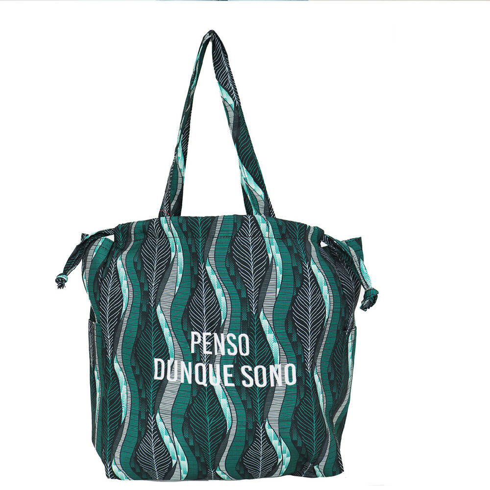 BACKYARD FAMILY「センバドー 巾着 トートバッグ 大容量 通販 巾着バッグ 巾着バック 巾着袋 サブバッグ」|トートバッグ|グリーン1