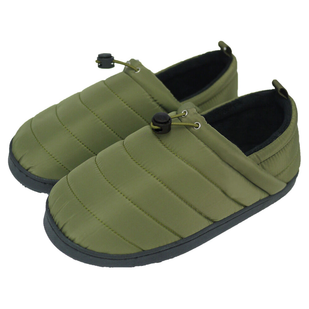 BACKYARD FAMILY「モックシューズ 冬 通販 レディース メンズ スリッポン 裏起毛 サンダル 秋冬」|サンダル|グリーン1