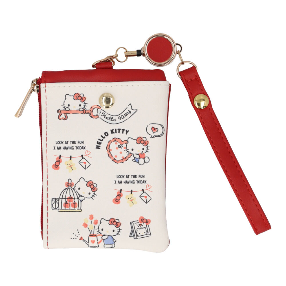 BACKYARD FAMILY「パスポーチ リール付き 通販 パスケース キーケース 定期入れ 定期券入れ キーポーチ」|キーケース|ホワイト1