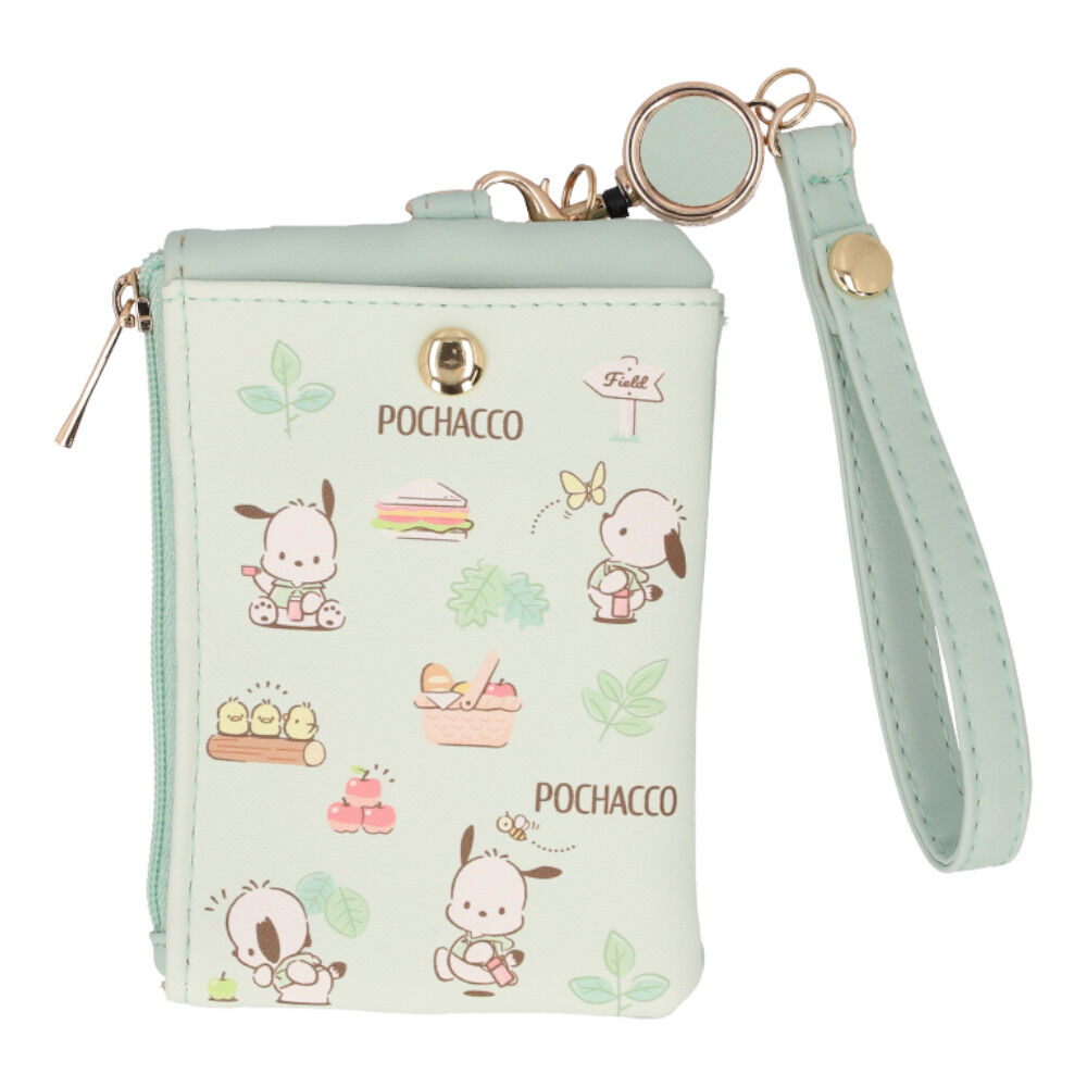 BACKYARD FAMILY「パスポーチ リール付き 通販 パスケース キーケース 定期入れ 定期券入れ キーポーチ」|キーケース|グリーン1