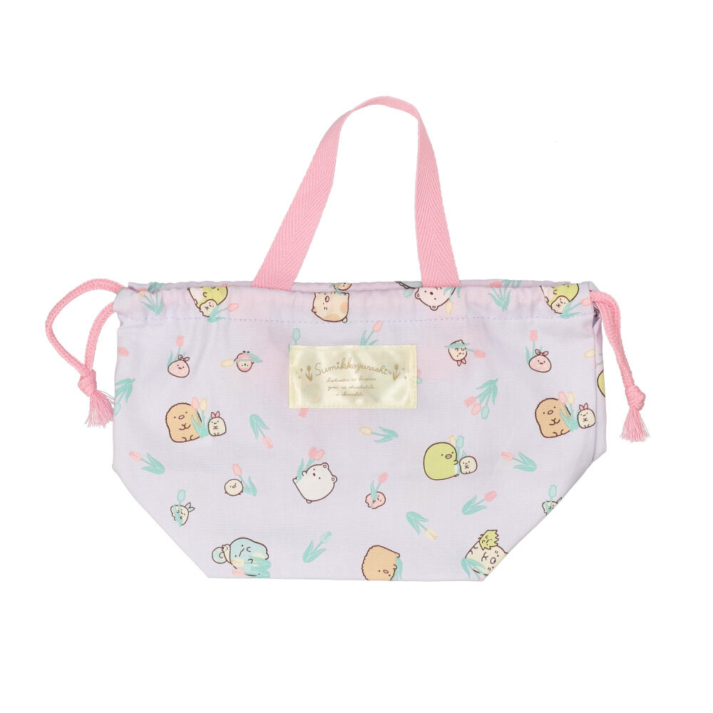 BACKYARD FAMILY「巾着袋 マチ付き 通販 ランチ巾着 マチ付き巾着袋 お弁当ぶくろ お弁当バッグ お弁当箱入れ」|食器・キッチングッズ|パープル4