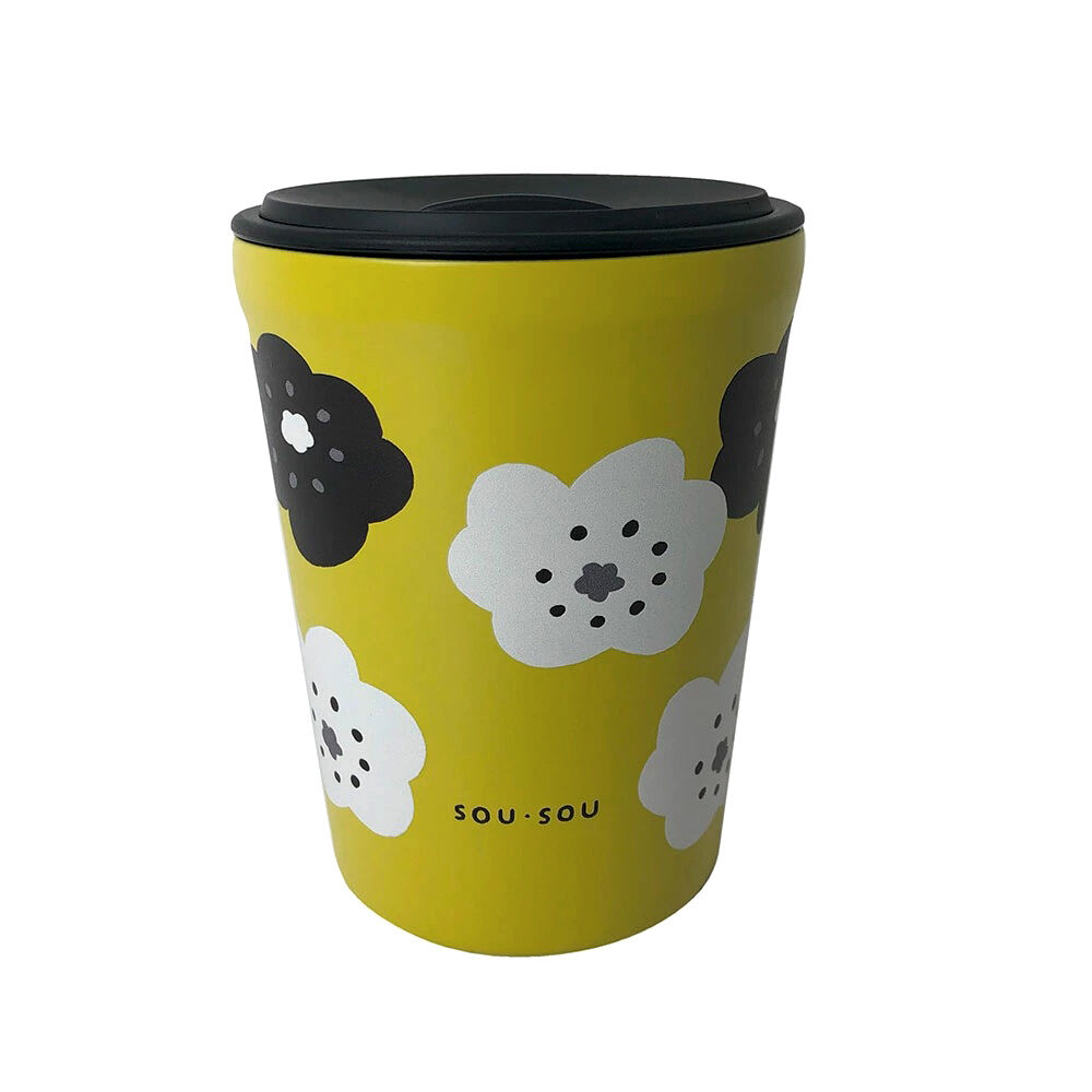 BACKYARD FAMILY「タンブラー 蓋付き かわいい 通販 sousou 蓋付きタンブラー ステンレスタンブラー 保温」|食器・キッチングッズ|イエロー1