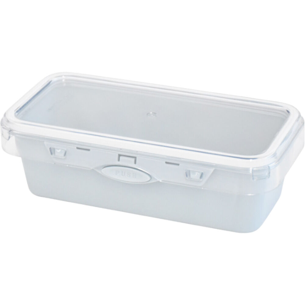 BACKYARD FAMILY「push&push ランチボックス 600ml 通販 弁当箱 お弁当箱 おかず入れ フードコンテナ」|食器・キッチングッズ|ブルー1