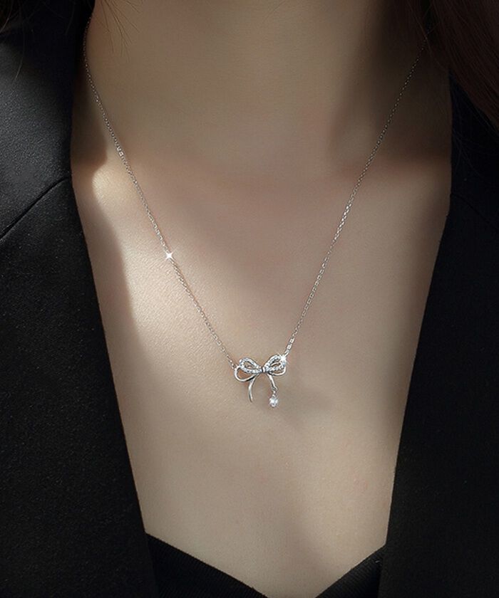 BACKYARD FAMILY「ネックレス レディース シルバー 通販 ペンダント 首飾り アクセサリー ジュエリー リボン」|その他|