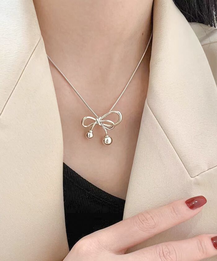 BACKYARD FAMILY「ネックレス レディース シルバー 通販 ペンダント 首飾り アクセサリー ジュエリー リボン」|その他|