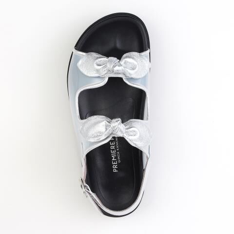 銀座かねまつ「KN250383PVCMETIVRSLV　【本革】【PREMIERE PORTE】フットベットサンダル」|サンダル|