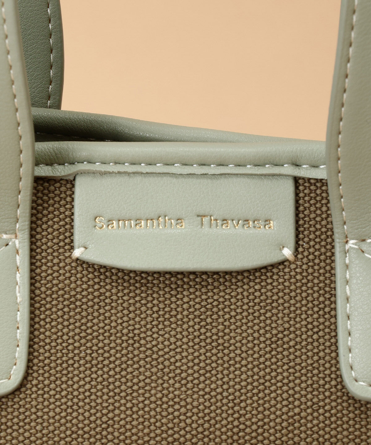 Samantha Thavasa「キャンバスデザイン 合皮スクエアトートバッグ 大サイズ」|トートバッグ|