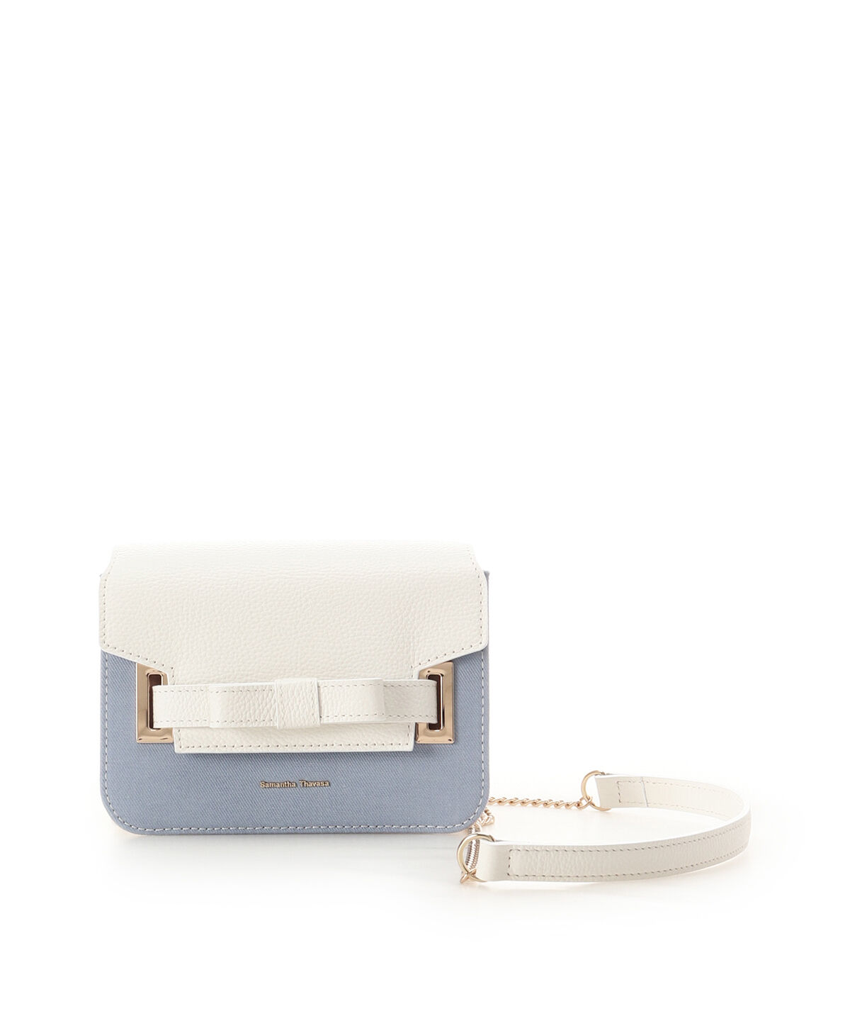 Samantha Thavasa「デニム調エムシュシュⅢ ショルダーバッグ 小サイズ」|ショルダー・メッセンジャー|ホワイト