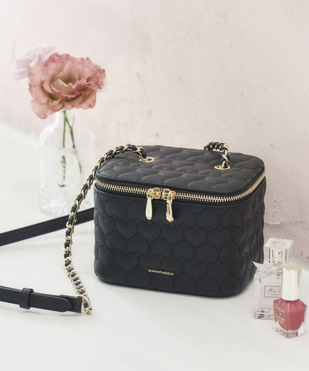 Samantha Vega「エターナルハートキルトバニティバッグ」|ショルダー・メッセンジャー|