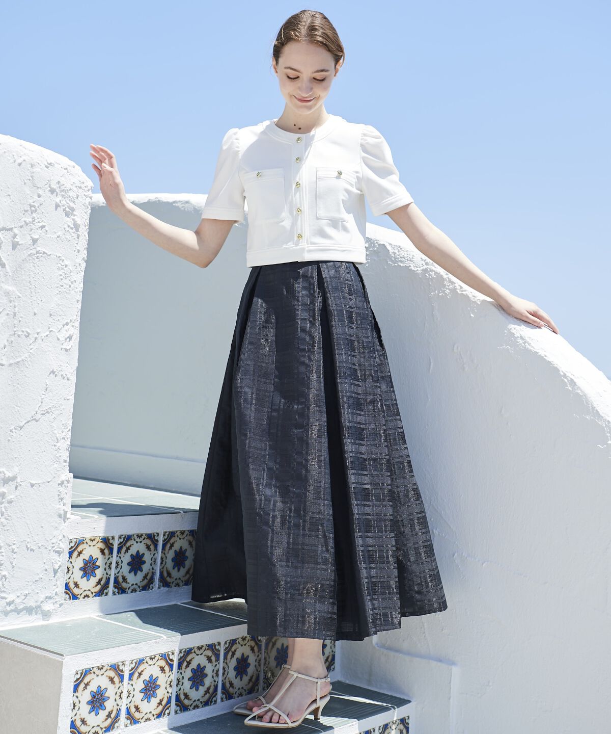 アンドクチュール「ポンチノーカラージャケット」|その他|