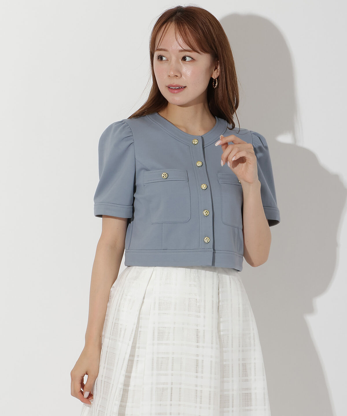 アンドクチュール「ポンチノーカラージャケット」|その他|