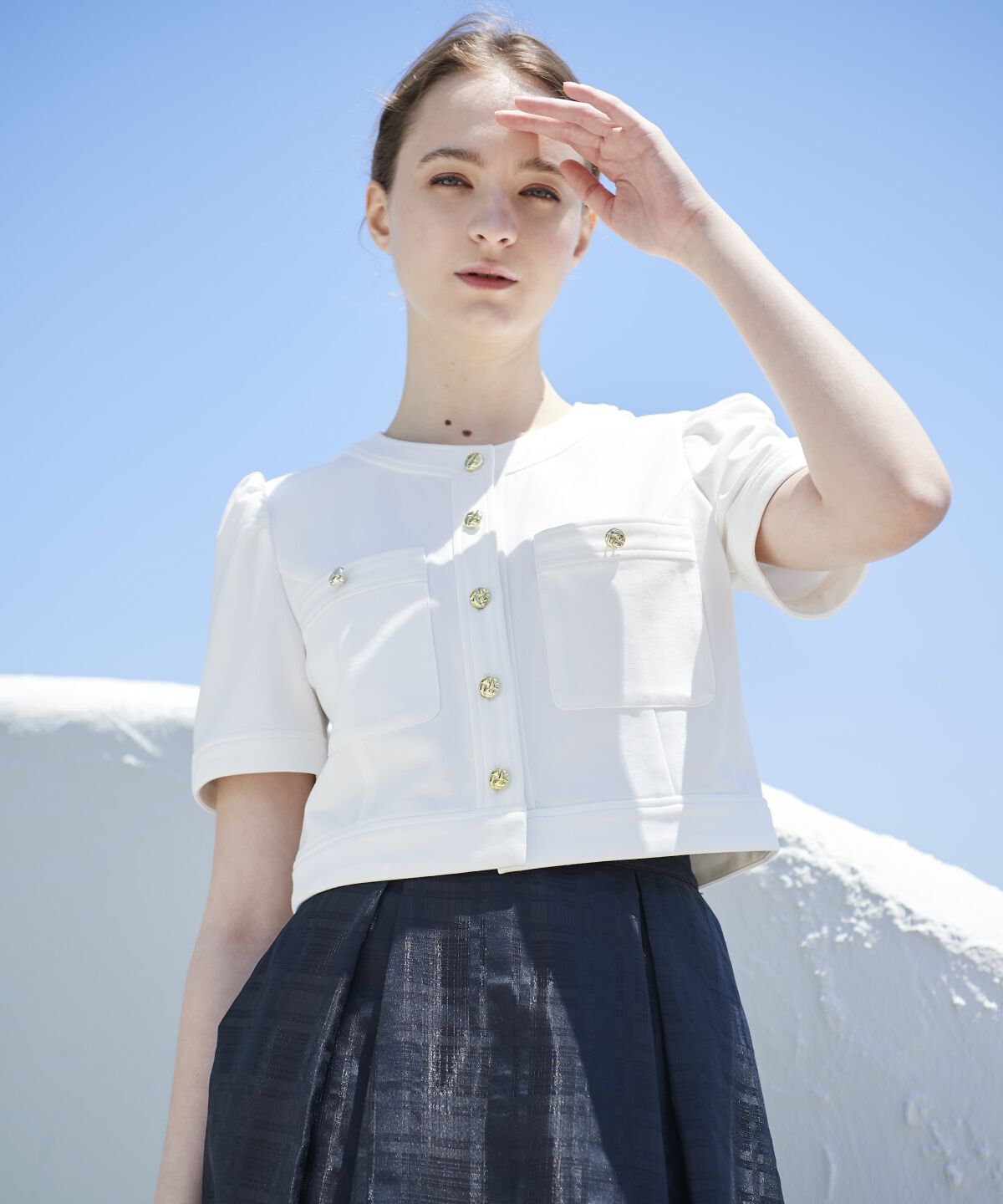 アンドクチュール「ポンチノーカラージャケット」|その他|