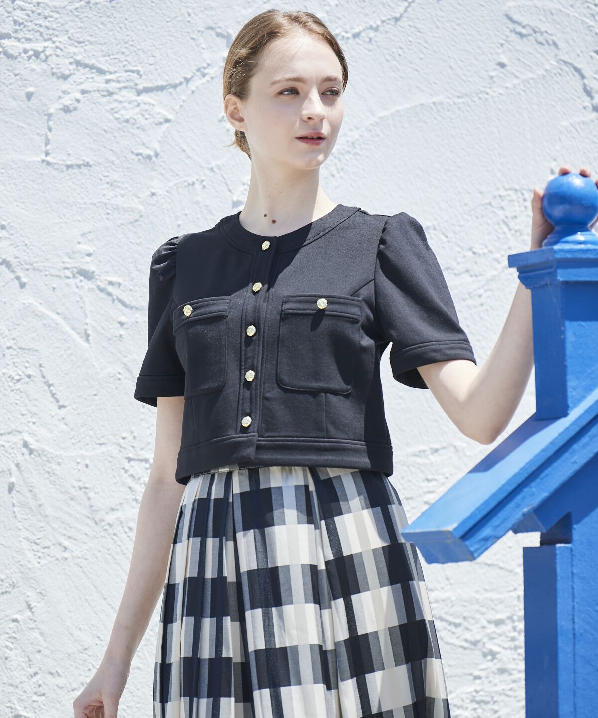 アンドクチュール「ポンチノーカラージャケット」|その他|