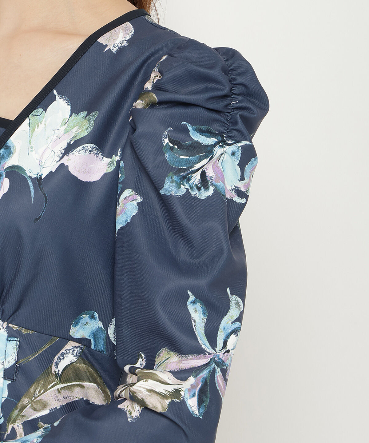 アンドクチュール「ウォーターフラワープリントワンピース」|ワンピース|