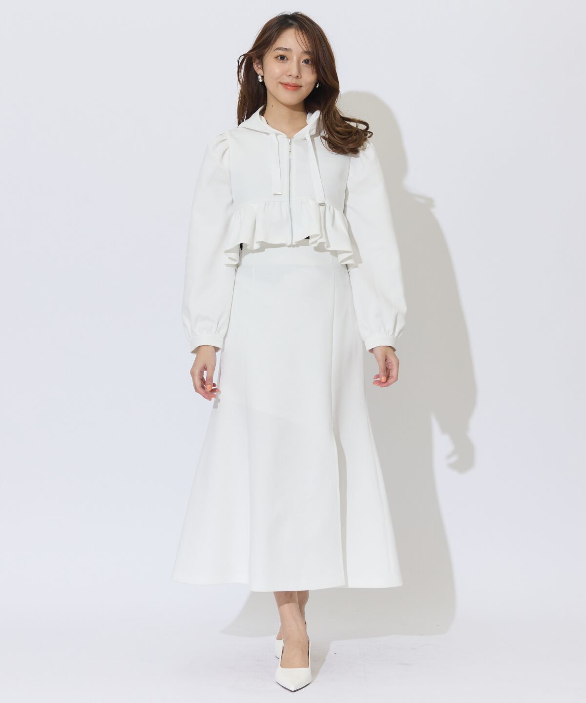 アンドクチュール「ペプラムパーカーセットアップ」|ワンピース|