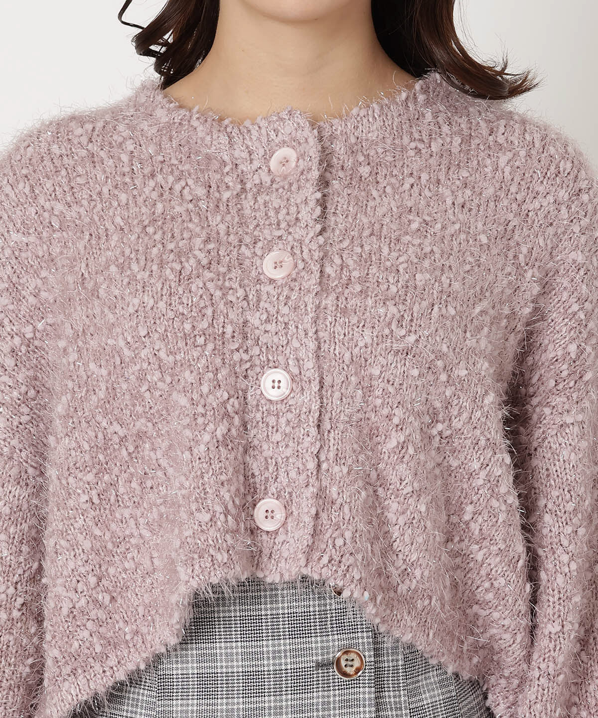 REDYAZEL「ポップコーンフェザーショートカーディガン」|カーディガン|