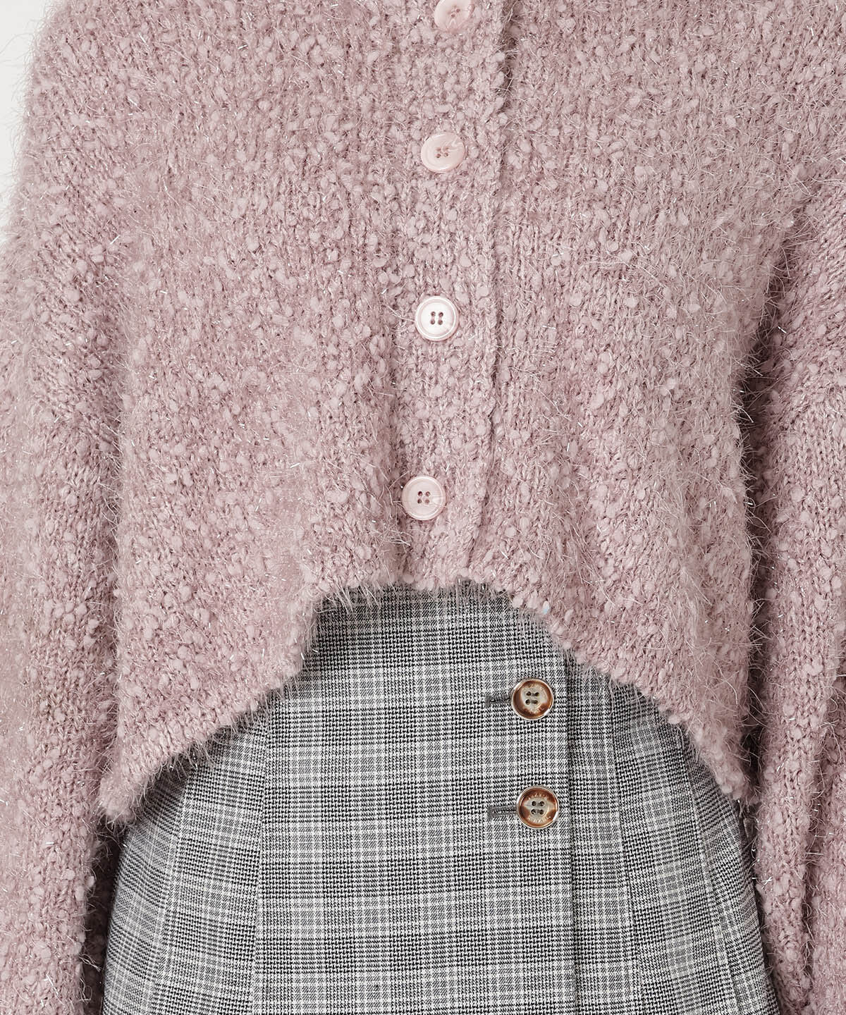 REDYAZEL「ポップコーンフェザーショートカーディガン」|カーディガン|