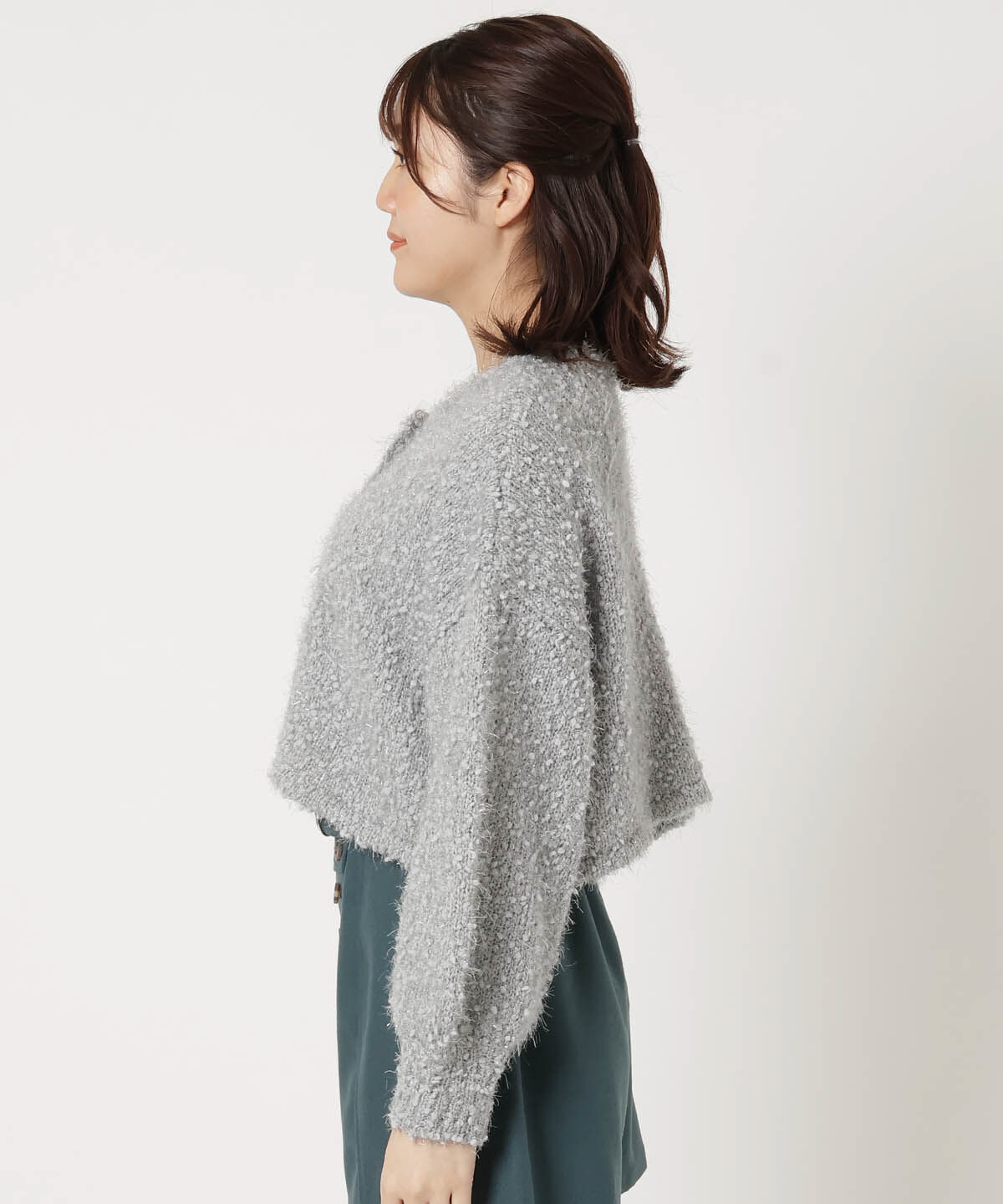 REDYAZEL「ポップコーンフェザーショートカーディガン」|カーディガン|