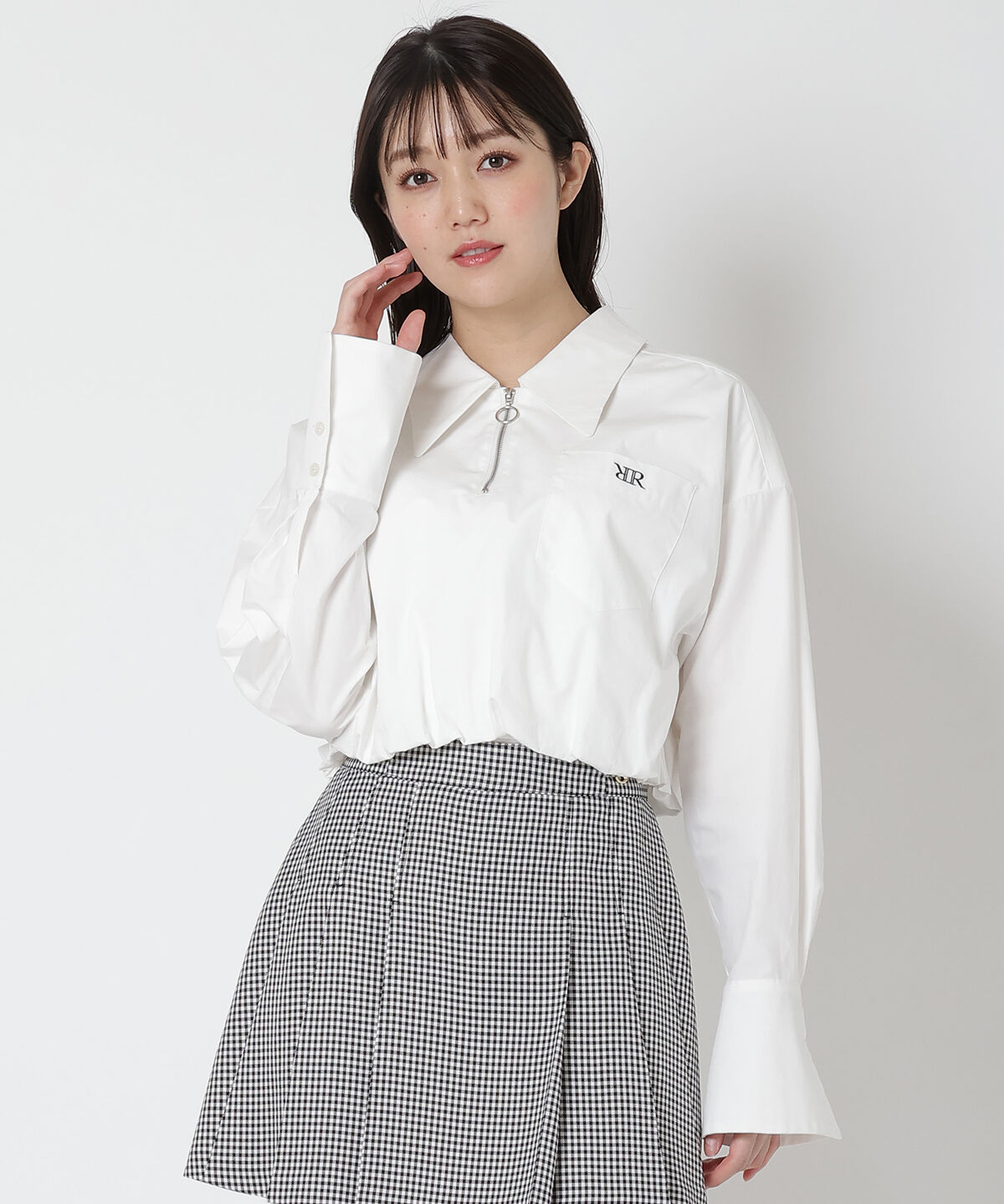 REDYAZEL「ジップ刺繍シャツ」|シャツ・ブラウス|