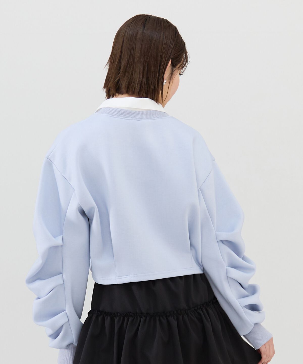 REDYAZEL「襟つきタックスリーブトップス」|Tシャツ・カットソー|