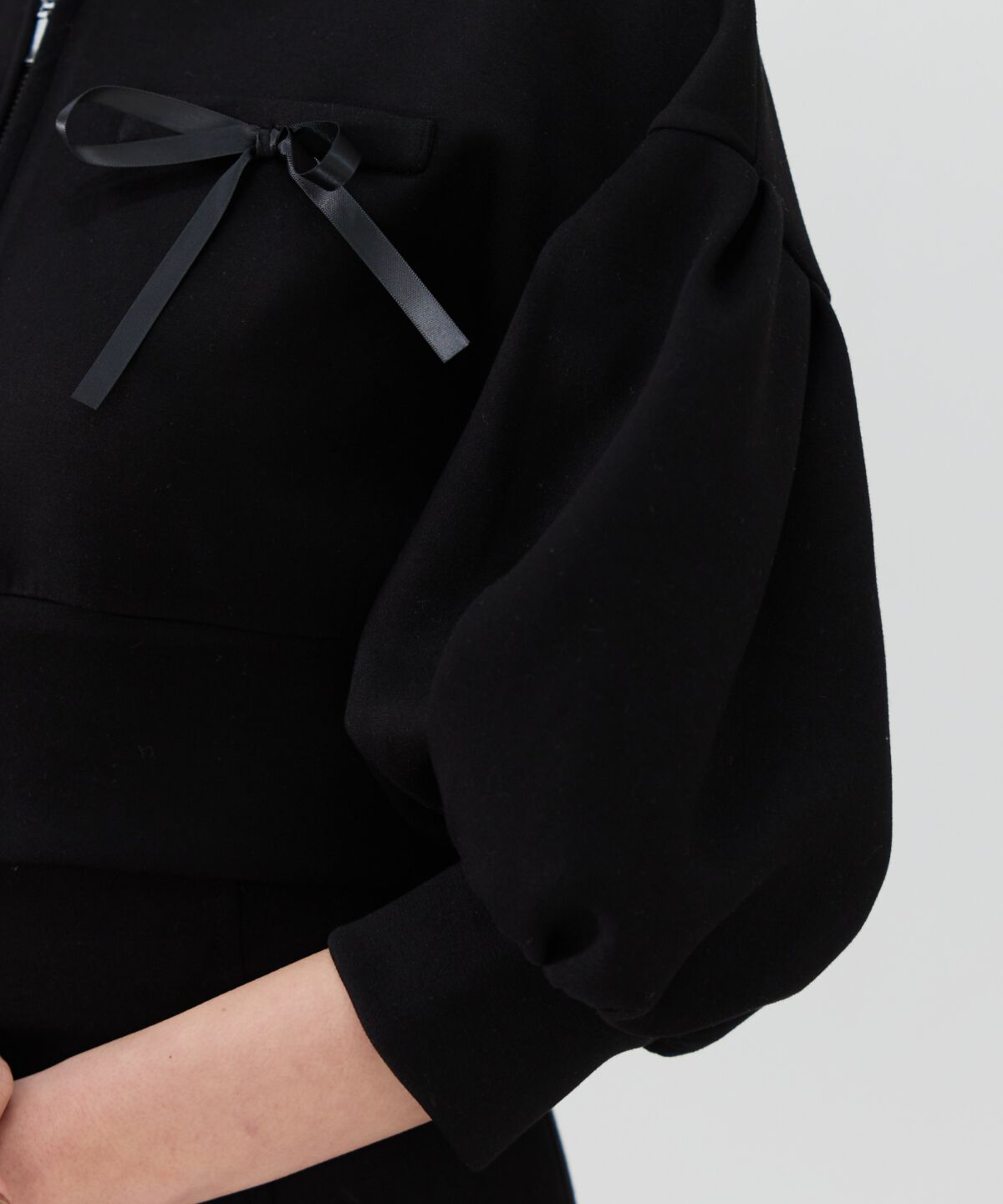 REDYAZEL「ダンボールリボンハーフスリーブショートフーディー」|パーカー|